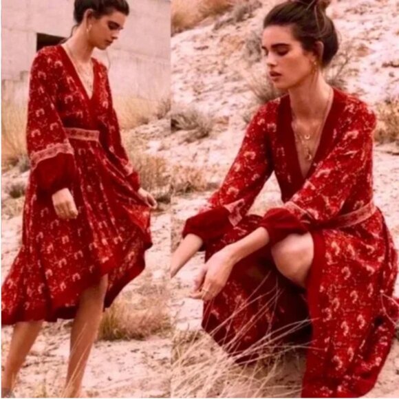 Spell & The Gypsy Jewel Soiree Copper Dress Size Large - Picture 4 of 11